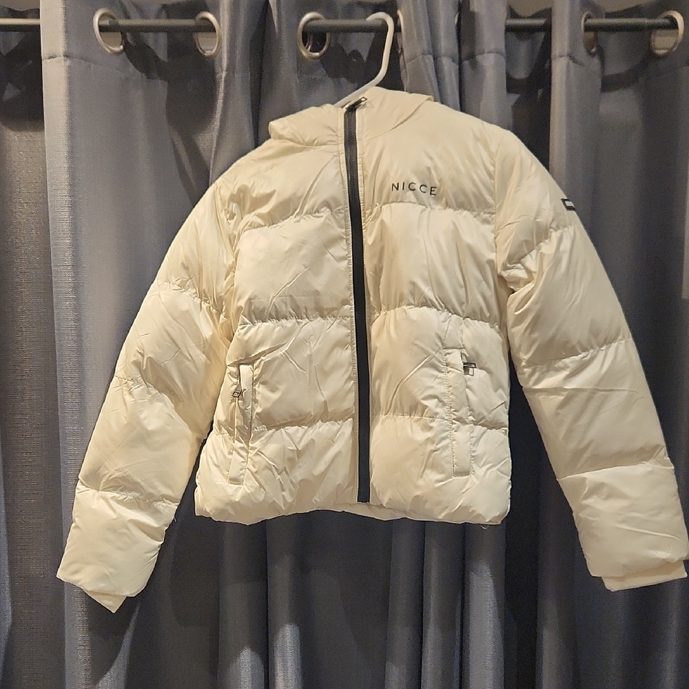 NWT Nicce White Puffer Jacket Girls Sz 13-14 Yrs